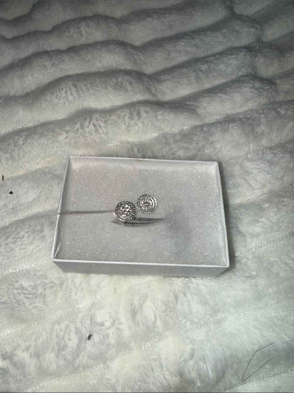 EFFY Sterling SILVER .09 diamond pierced earrings